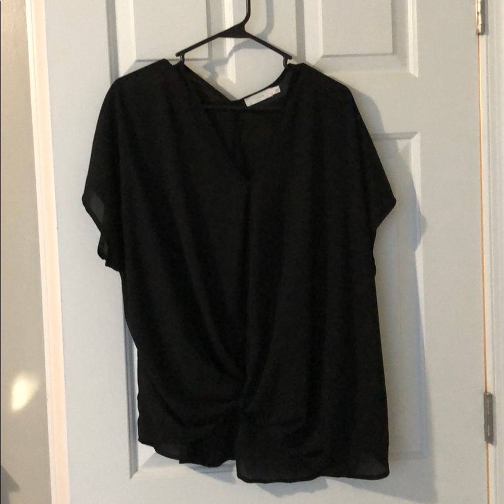 Black knotted Lush blouse